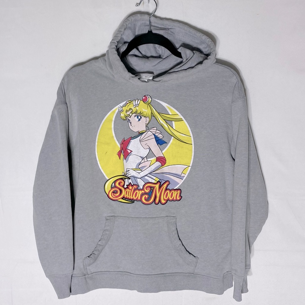 Sailor Moon Grey Pullover Graphic Hoodie S